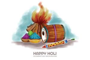 Beautiful indian festival of colours happy holi concept with colourful background vector