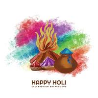 Happy holi colorful background for festival of colors celebration design vector