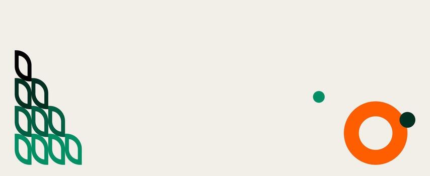 Bauhaus geometric web banner. Abstract design with different shapes and eyes. vector