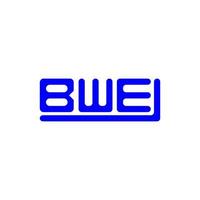 BWE letter logo creative design with vector graphic, BWE simple and modern logo.