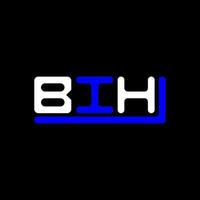 BIH letter logo creative design with vector graphic, BIH simple and modern logo.