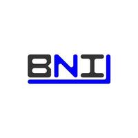 BNI letter logo creative design with vector graphic, BNI simple and modern logo.