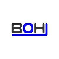 diseño creativo del logotipo de la letra boh con gráfico vectorial, logotipo boh simple y moderno. vector