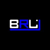 diseño creativo del logotipo de la letra brl con gráfico vectorial, logotipo simple y moderno de brl. vector