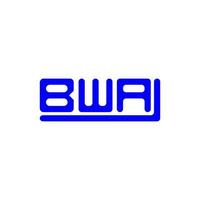 Diseño creativo del logotipo de la letra bwa con gráfico vectorial, logotipo simple y moderno de bwa. vector