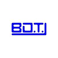 diseño creativo del logotipo de la letra bdt con gráfico vectorial, logotipo bdt simple y moderno. vector