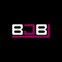 Diseño creativo del logotipo de la letra bjb con gráfico vectorial, logotipo simple y moderno de bjb. vector