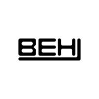 BEH letter logo creative design with vector graphic, BEH simple and modern logo.