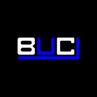 diseño creativo del logotipo de la letra buc con gráfico vectorial, logotipo simple y moderno de buc. vector