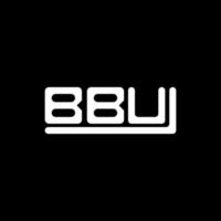 Diseño creativo del logotipo de la letra bbu con gráfico vectorial, logotipo simple y moderno de bbu. vector