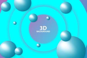 3d circle background free vector