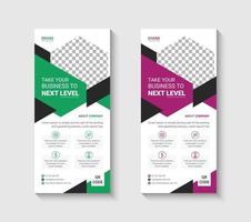 Business rack card template, Corporate dl flyer template design vector