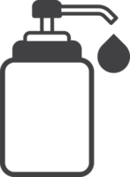 ilustração de garrafa de spray de álcool em estilo minimalista png