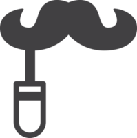 fake mustache illustration in minimal style png