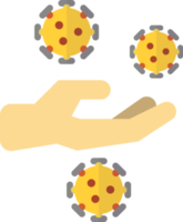 hand och virus illustration i minimal stil png