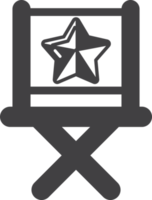 director chair illustration in minimal style png