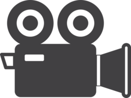 movie camera illustration in minimal style png