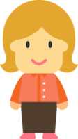 Character of a female waitress illustration in minimal style png