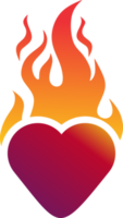 fiammeggiante cuore icona png