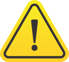 Warning icons in yellow triangle png