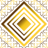 abstract zwart achtergrond met gouden bloemen ornament. png