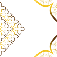 Abstract black background with golden floral ornament. png