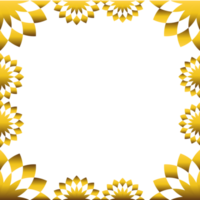 Abstract black background with golden floral ornament. png