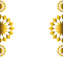 Abstract black background with golden floral ornament. png