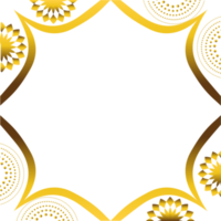 Abstract black background with golden floral ornament. png