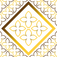 abstract zwart achtergrond met gouden bloemen ornament. png