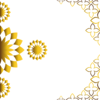 Abstract black background with golden floral ornament. png