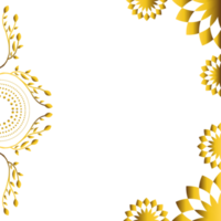 abstrakter schwarzer hintergrund mit goldener blumenverzierung. png