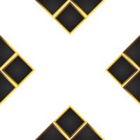 fundo preto abstrato com ornamento floral dourado. png