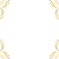 fundo preto abstrato com ornamento floral dourado. png