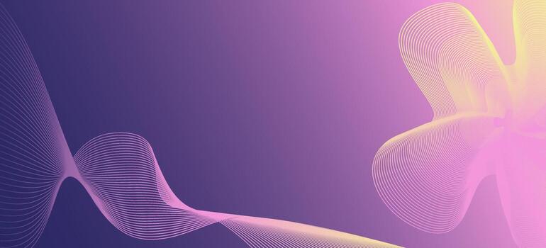 Abstract geometric background with wavy halftone lines. Vector banner template.