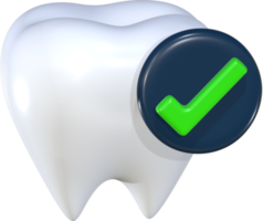 3D-Symbol für die Zahngesundheit im Gesundheitswesen. png