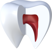 ilustração de ícone 3d de cárie dentária. png