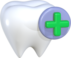 Dental teeth health care 3D icon. png