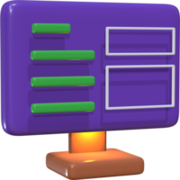 computer-3d-illustration für bericht und ergebnis. png