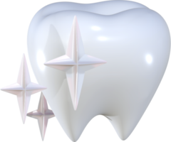 ícone 3d de cuidados de saúde de dentes dentários. png