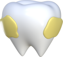 denti decadimento 3d icona illustrazione. png