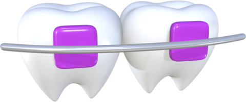 ícone 3d de cuidados de saúde de dentes dentários. png
