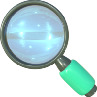 Magnifying glass 3D icon illustration. png