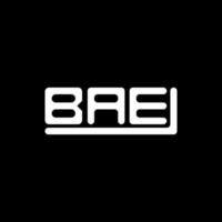 diseño creativo del logotipo de la letra bae con gráfico vectorial, logotipo simple y moderno de bae. vector