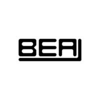 diseño creativo del logotipo de la letra bea con gráfico vectorial, logotipo simple y moderno de bea. vector