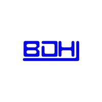 diseño creativo del logotipo de la letra bdh con gráfico vectorial, logotipo simple y moderno de bdh. vector