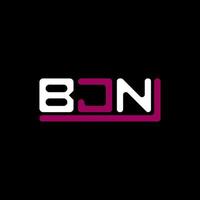 Diseño creativo del logotipo de la letra bjn con gráfico vectorial, logotipo simple y moderno de bjn. vector