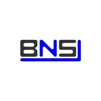 BNS letter logo creative design with vector graphic, BNS simple and modern logo.