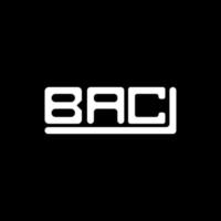 diseño creativo del logotipo de la letra bac con gráfico vectorial, logotipo simple y moderno de bac. vector