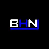 diseño creativo del logotipo de la letra bhn con gráfico vectorial, logotipo simple y moderno de bhn. vector